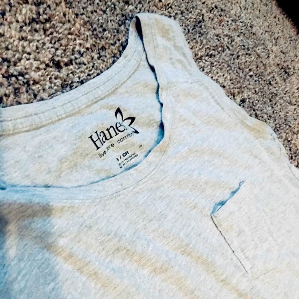 Hanes size S grey tank top
